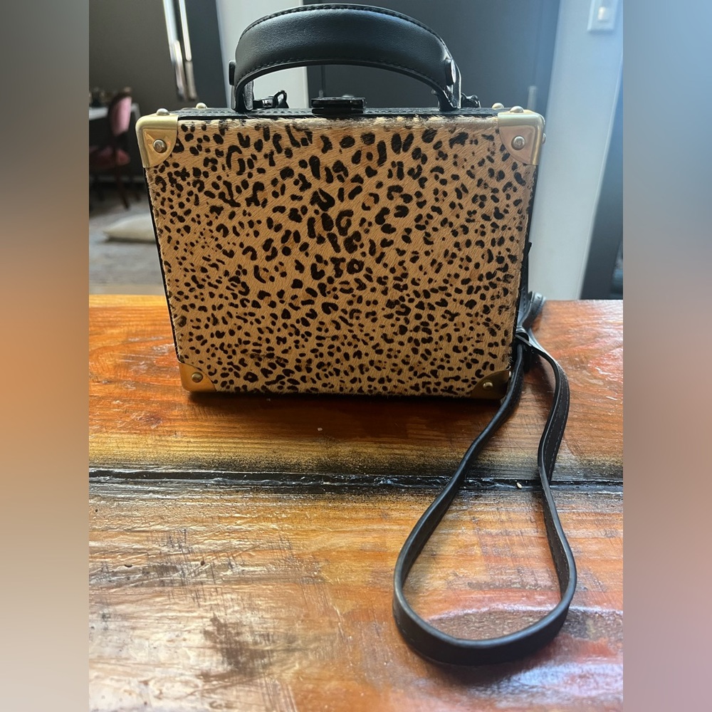 Sam Edelman Calla Hardcase Bag in Leopard